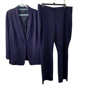 IMAN 2-Piece Dark Navy-Blue Pantsuit – Size 2X, Elegance & Comfort